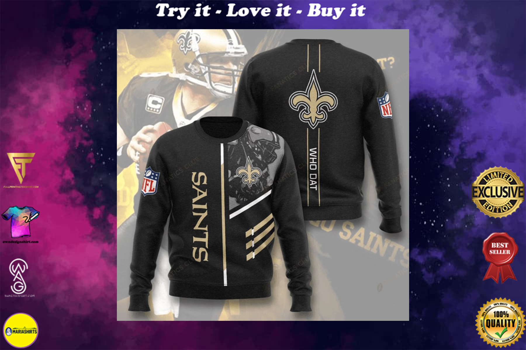 [highest selling] new orleans saints who dat full printing ugly sweater – maria