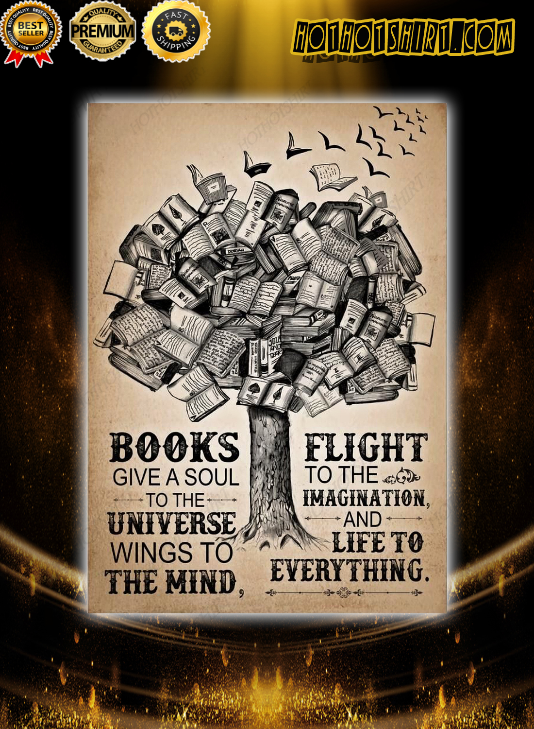 The Book Tree - Books give a soul to the universe wings to the mind poster 3