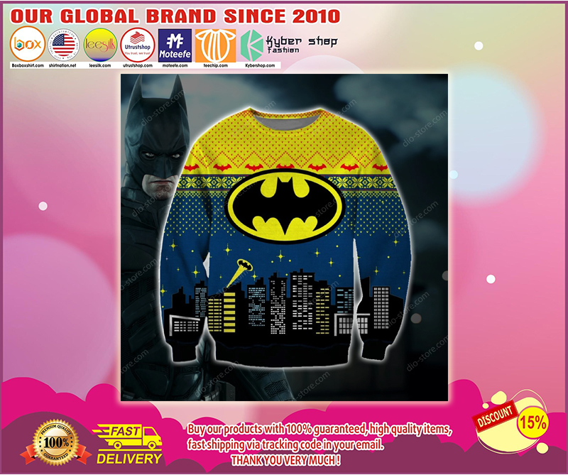 Batman 3d print ugly christmas sweater 1