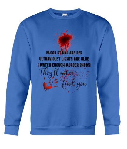 Blood stains red sweater