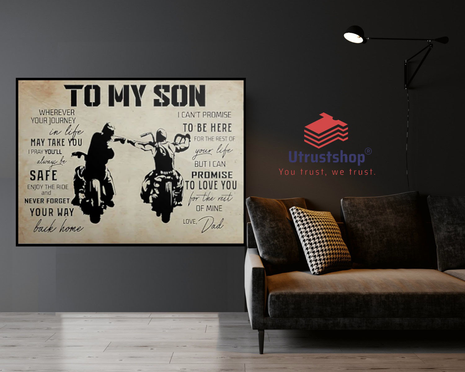 To My Son Biker Poster2