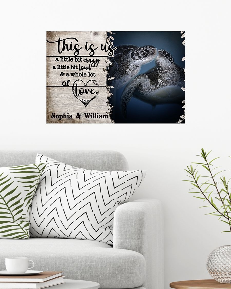 Turtle this is us a little bit crazy a little bit cloud custom personalized name poster2