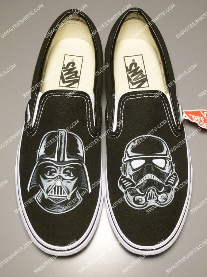 [highest selling] star wars darth vader and stormtroopers all over print slip on shoes – maria