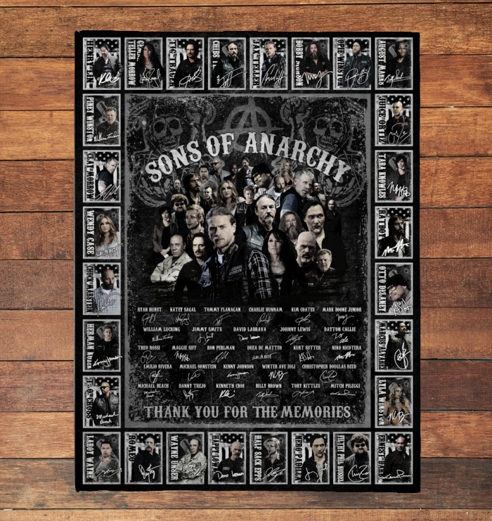 Son of anarchy actors signature blanket 2