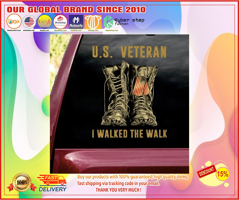 US veteran I walked the walk car decal1