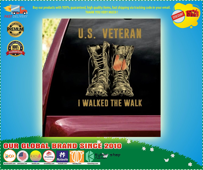US veteran I walked the walk car decal3