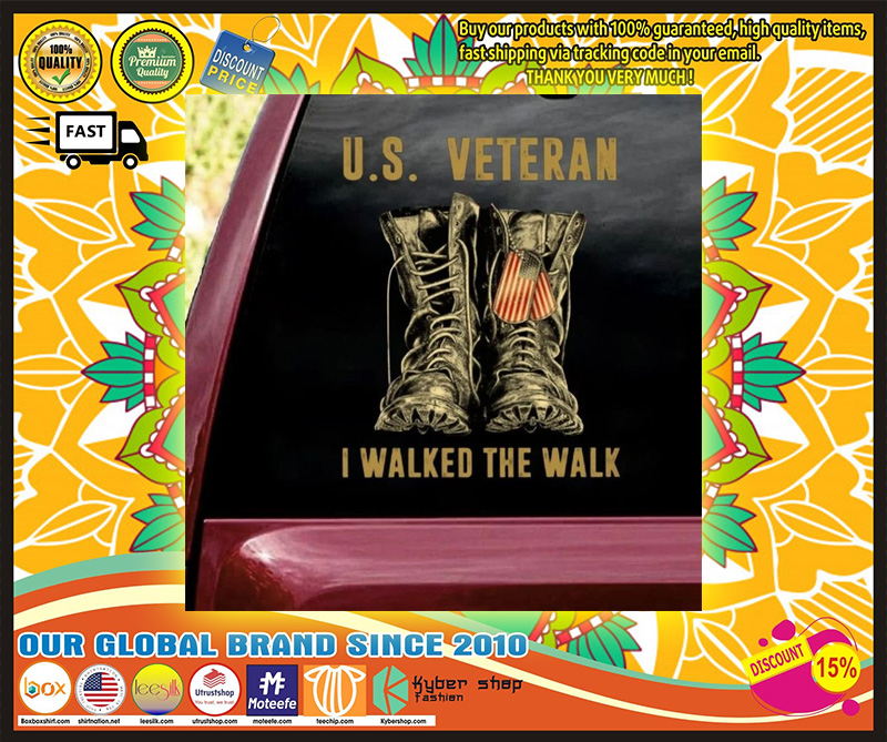 US veteran I walked the walk car decal4