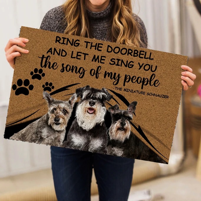 Schnauzers Ring The Doorbell And Let Me Sing You The Song Of My People Doormat – LIMITED EDITION