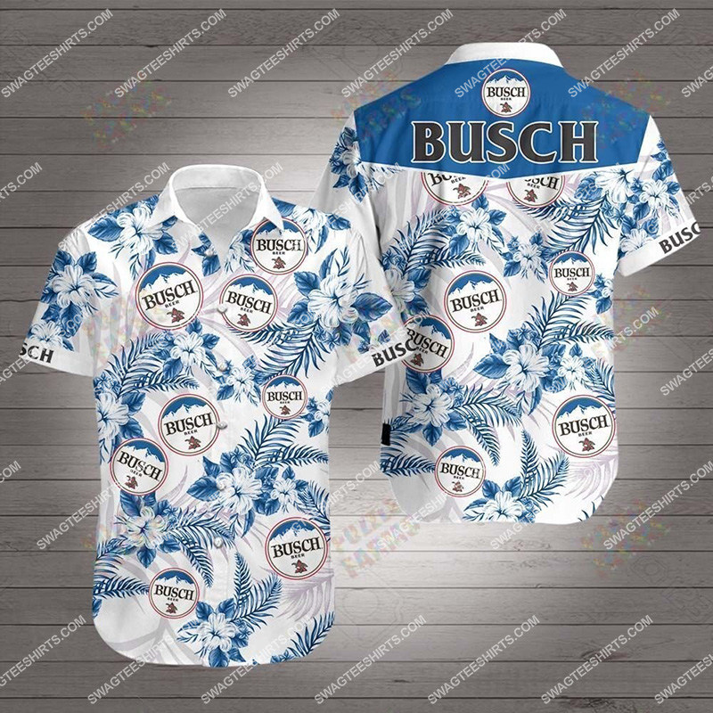 tropical busch beer all over print hawaiian shirt 2