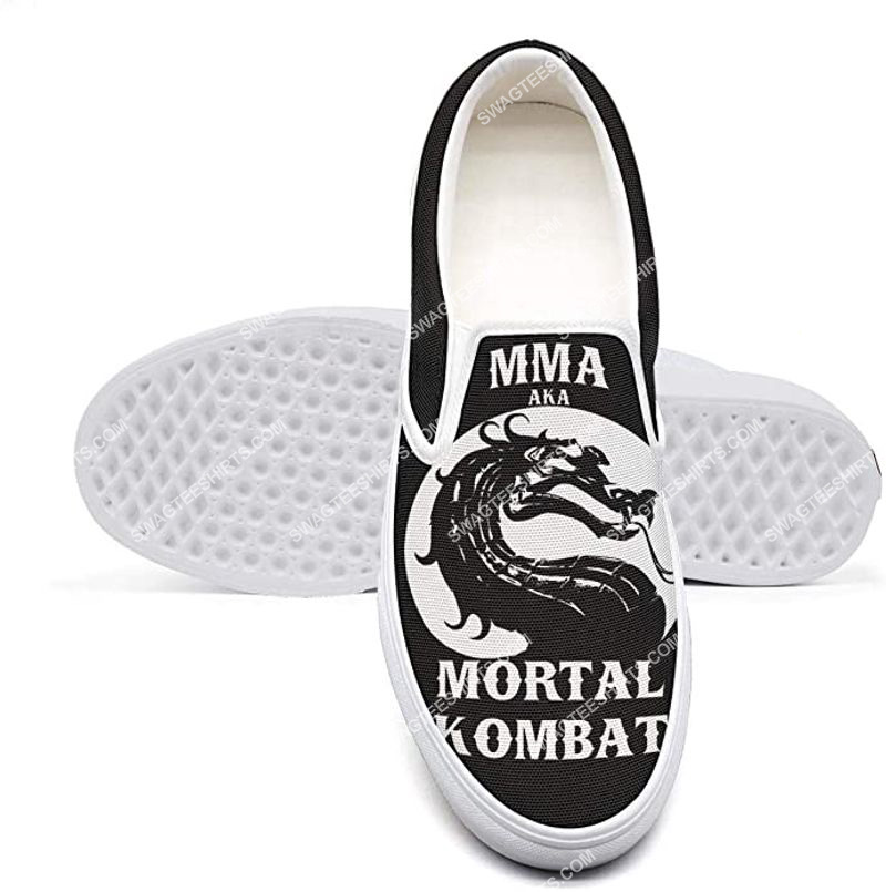 mortal kombat dragon all over print slip on shoes 2(1)