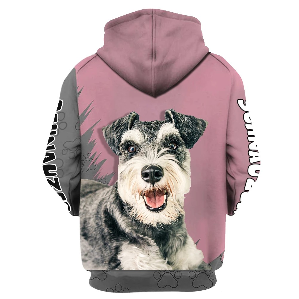 Here's to the women that can't imagine life without Schnauzer 3D Hoodie 1