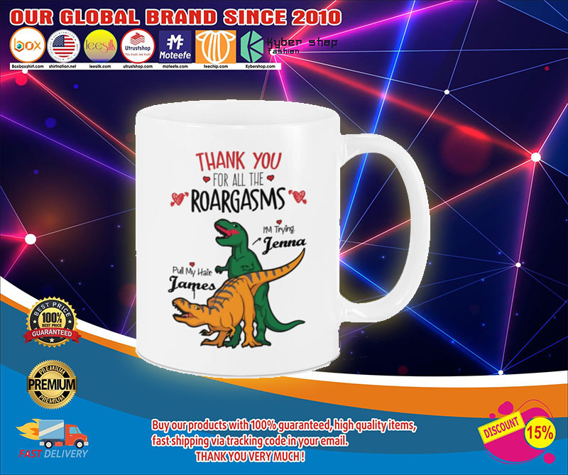 Valentine Dinosaur Thank you for all the roargasms mug1