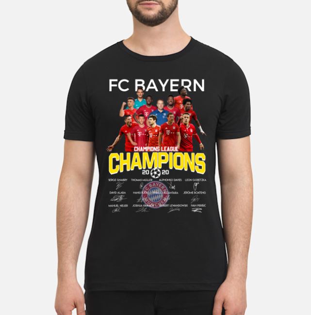 Bayern 2020 champions signatures t shirt 2