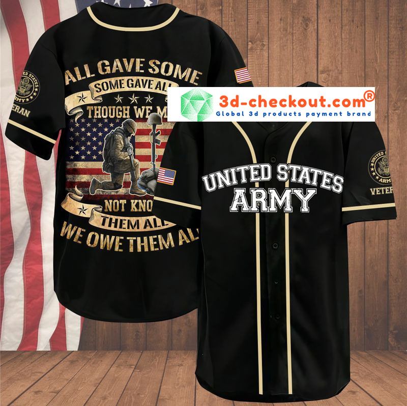 Veteran American flag All gave some gave all baseball jersey