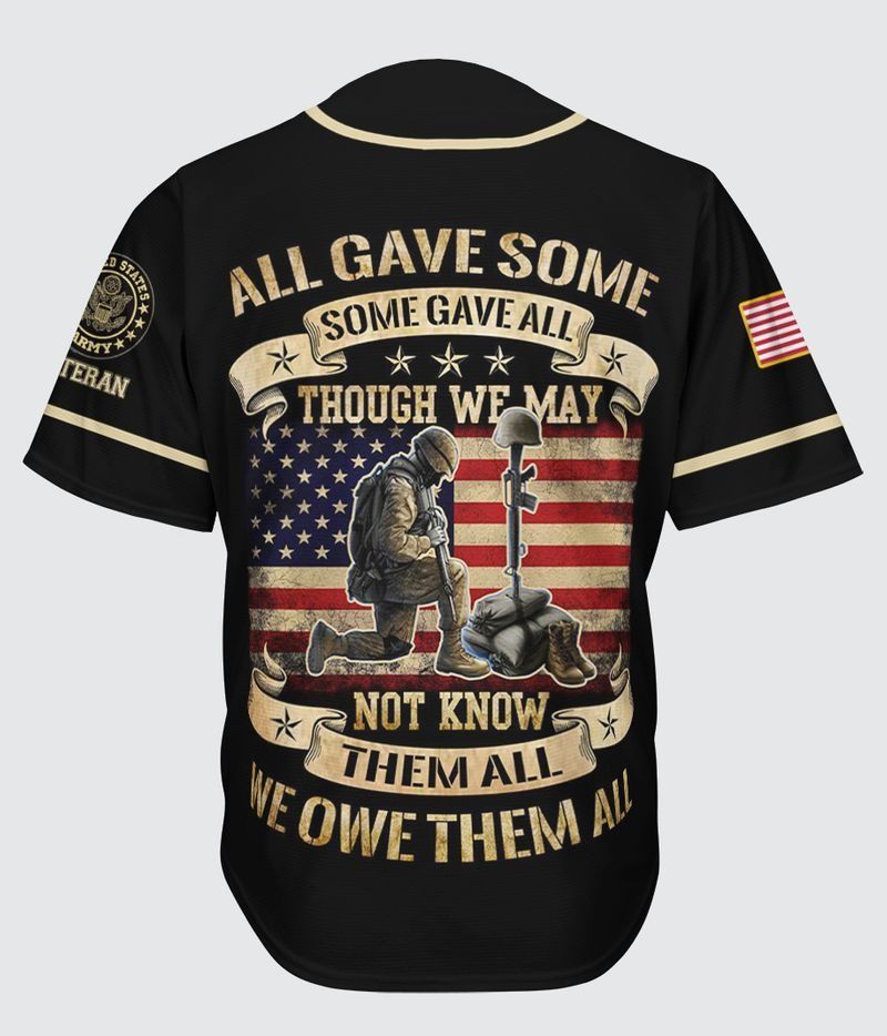 Veteran American flag All gave some gave all baseball jersey4