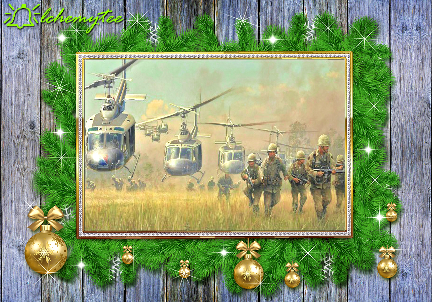 Vietnam War Uh1 Huey Helicopter Canvas