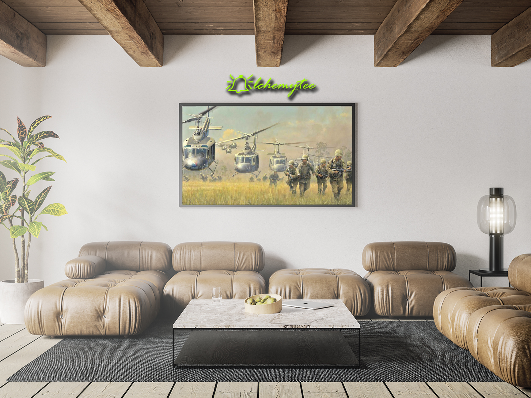 Vietnam War Uh1 Huey Helicopter Canvas