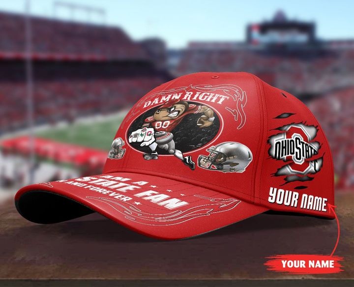 Damn right i am a Ohio State fan custom name cap 2