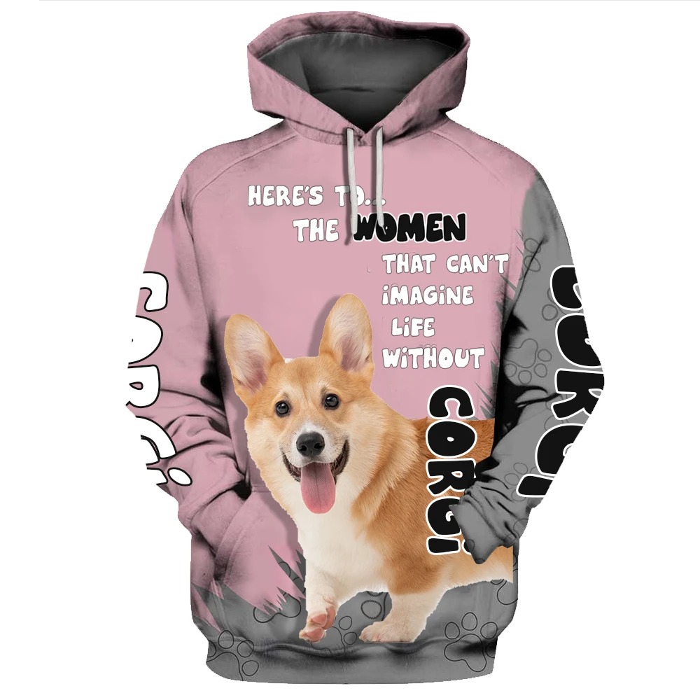 Here’s to the women that can’t imagine life without Corgi 3D Hoodie – Hothot 290521