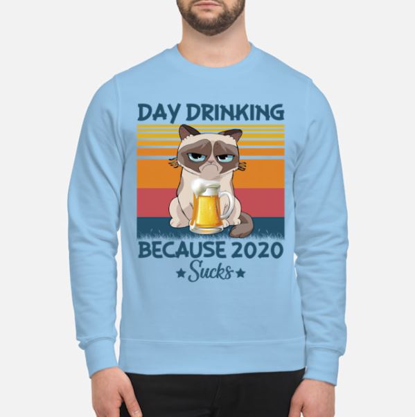 Cat drinking 2020 sucks sweater