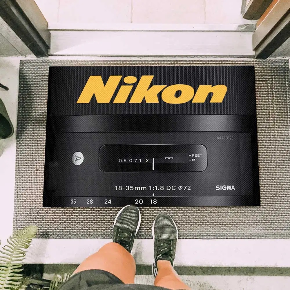 Black Nikon Lens Doormat – Hothot 220521