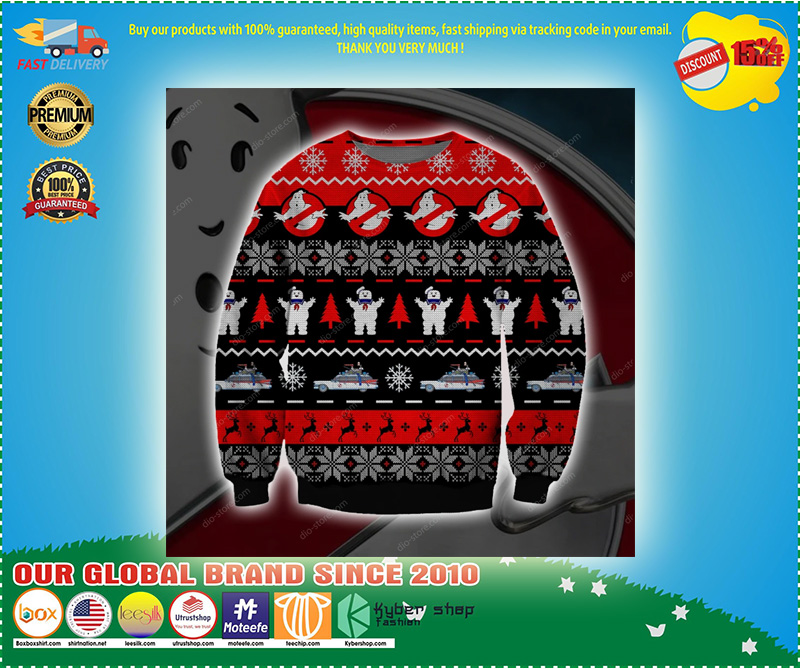 Ghostbusters 3d print ugly christmas sweater 1
