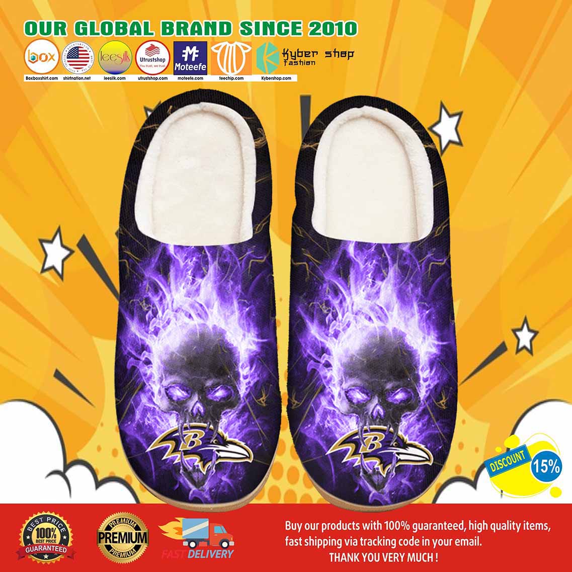 Baltimore Ravens Custom Shoes Slippers LIMITED-EDITION
