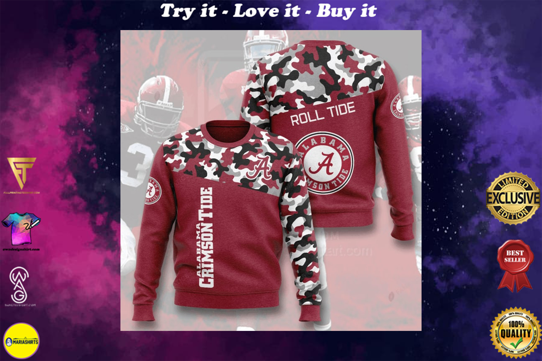 [highest selling] alabama crimson tide football camo full printing ugly sweater – maria