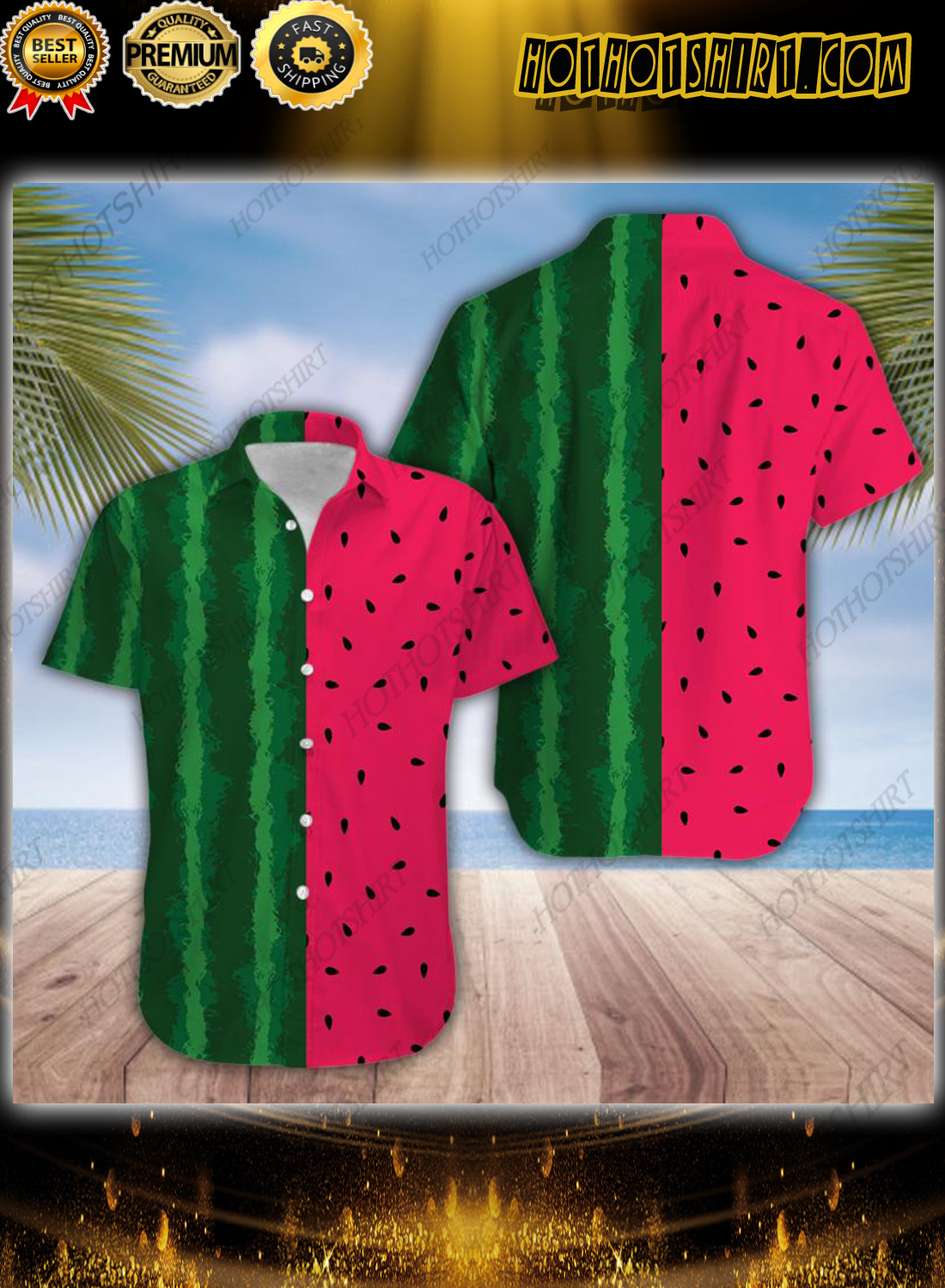 Watermelon Tropical Fruit Hawaiian Shirt 1