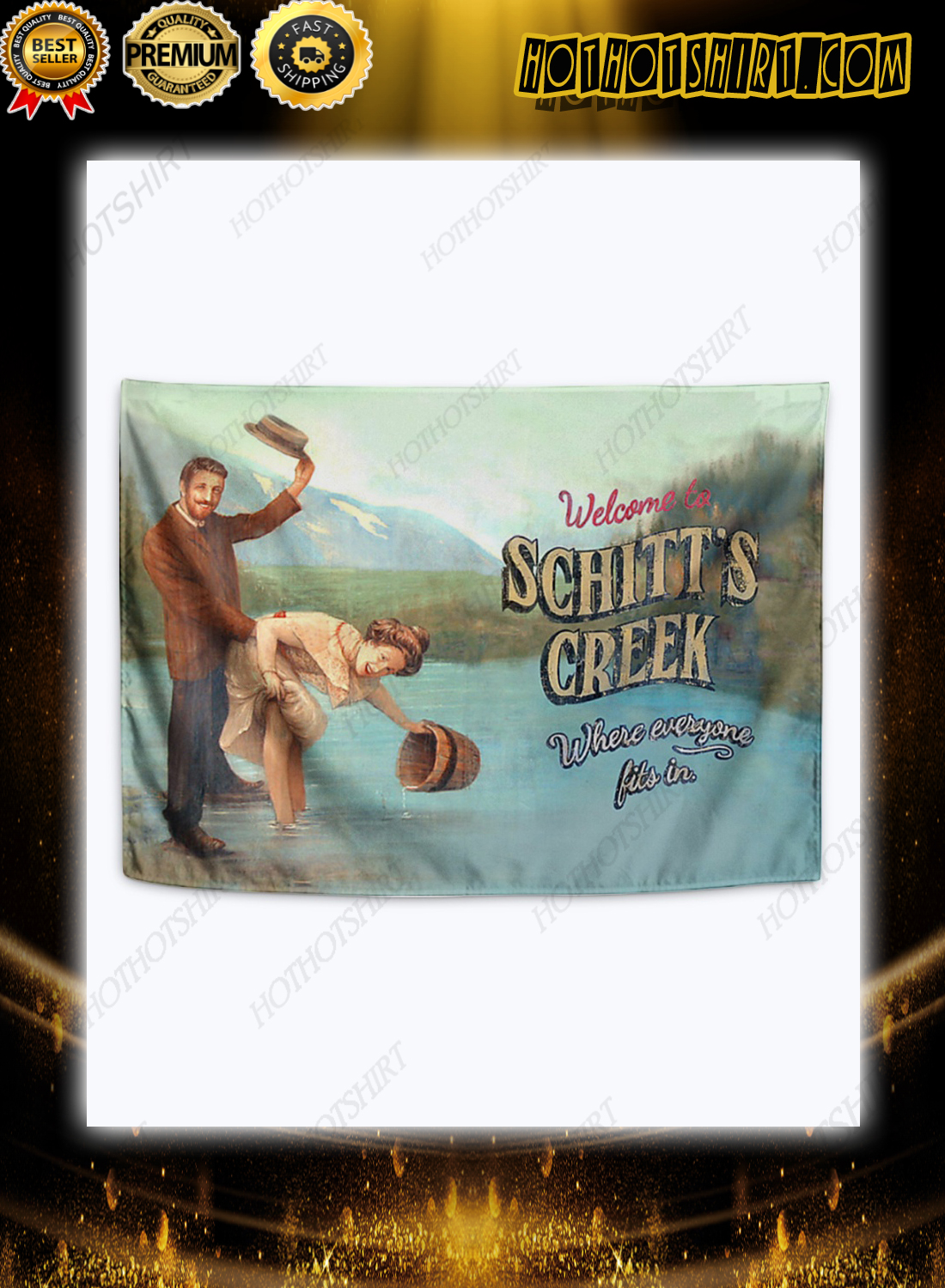 Welocme Schitt's Creek Where Everyone Fits In Tapestry 2