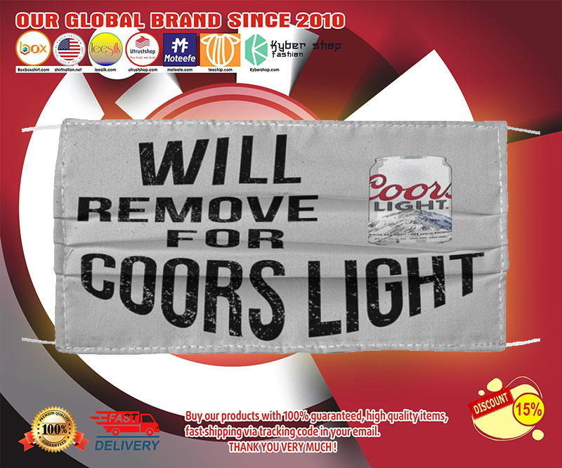 Will remove for coors light face mask 3