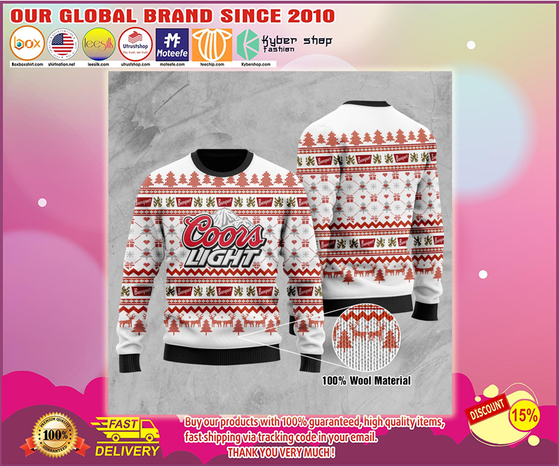 Coors light ugly Christmas sweater sweatshirt 1