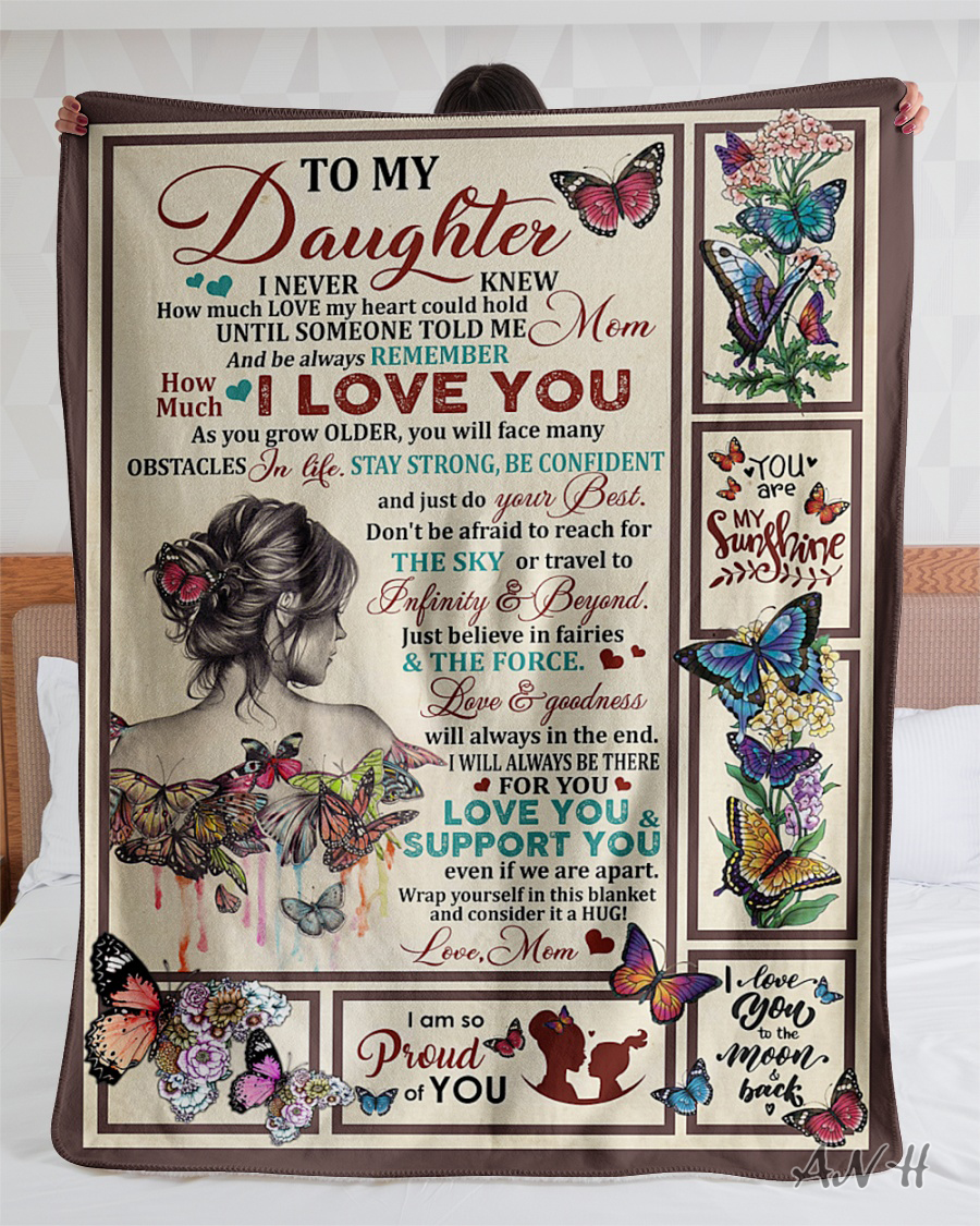 Butterfly girl to my daughter love mom blanket - Saleoff 301020