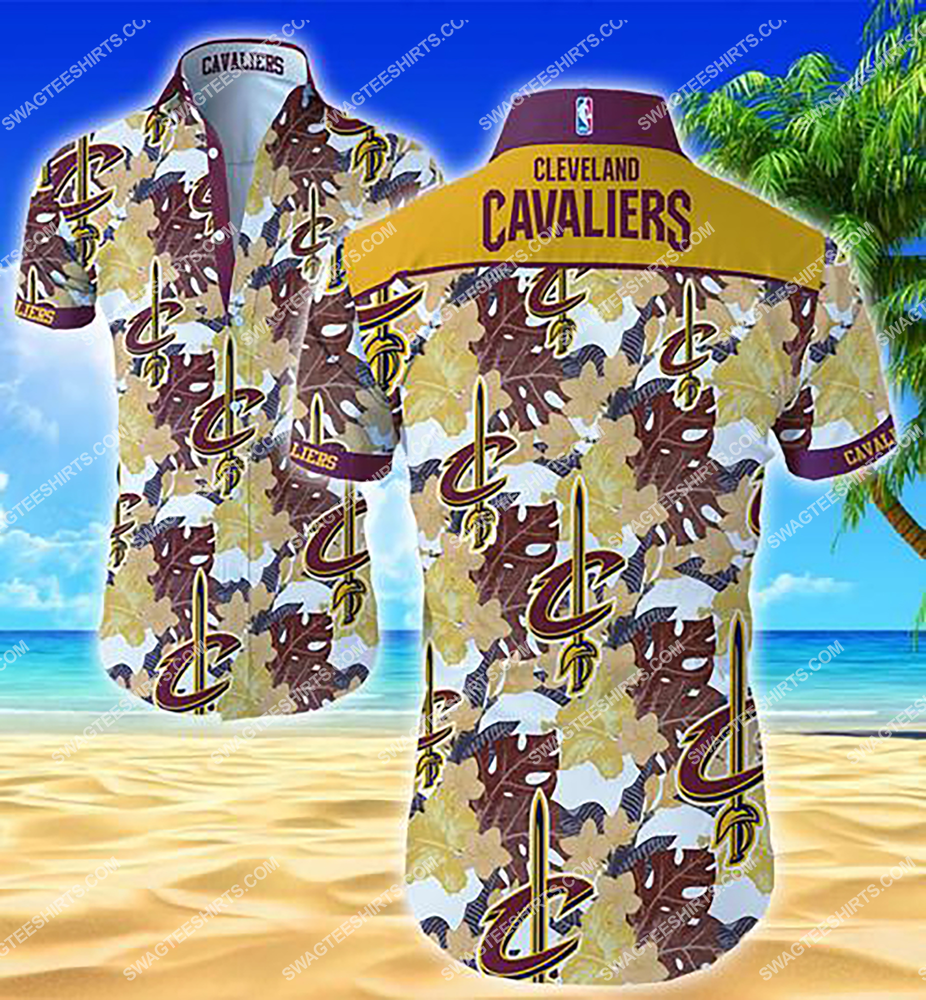 tropical flower cleveland cavaliers team summer hawaiian shirt 2