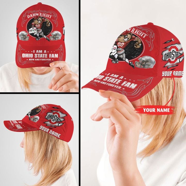 Damn right i am a Ohio State fan custom name cap 1