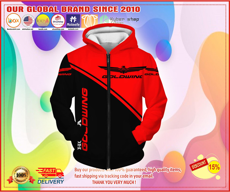 Goldingwing honda 3d hoodie and zip hoodie