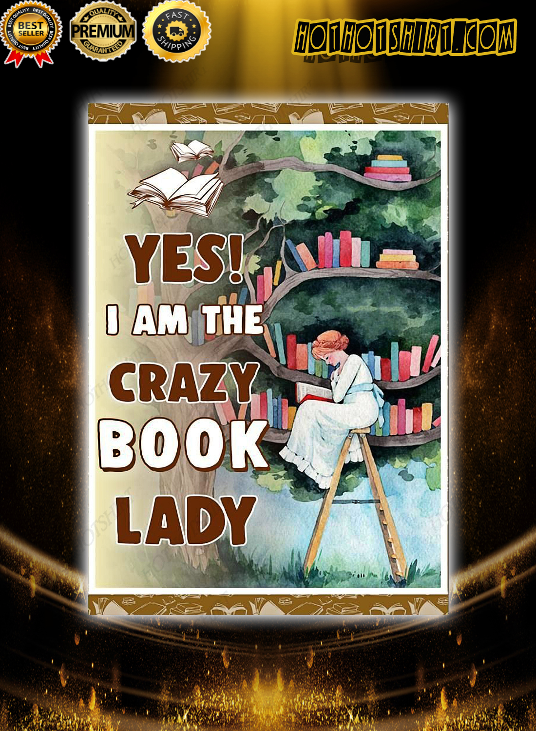 Yes i am the crazy book lady poster 3