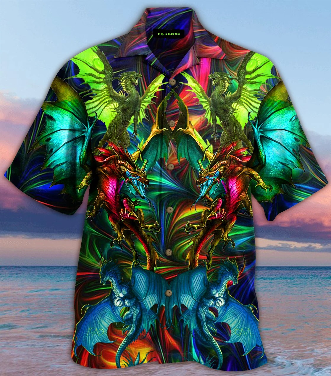 Amazing dragon unisex hawaiian shirt 2