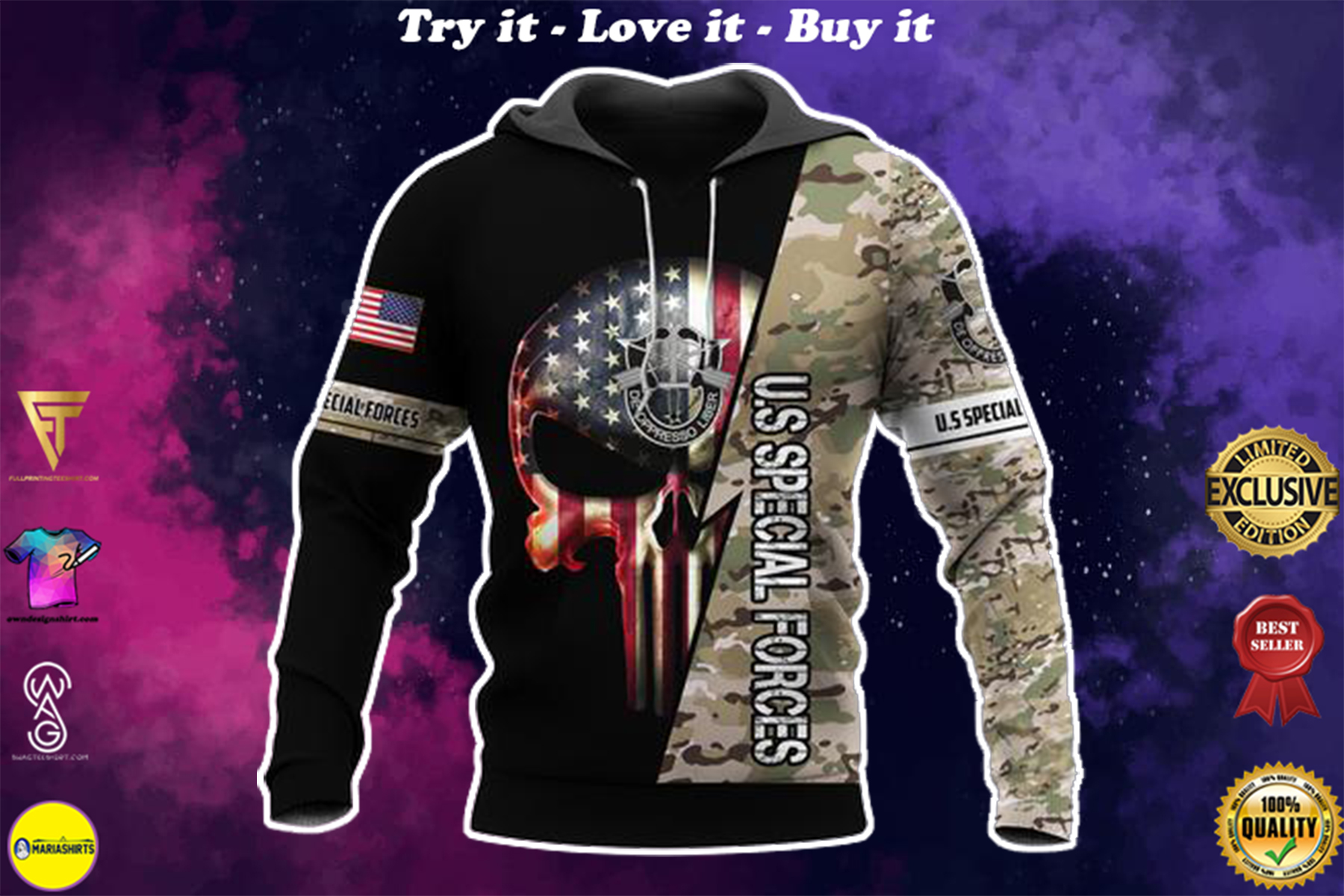 [highest selling] us special forces skull american flag camo full over printed shirt – maria