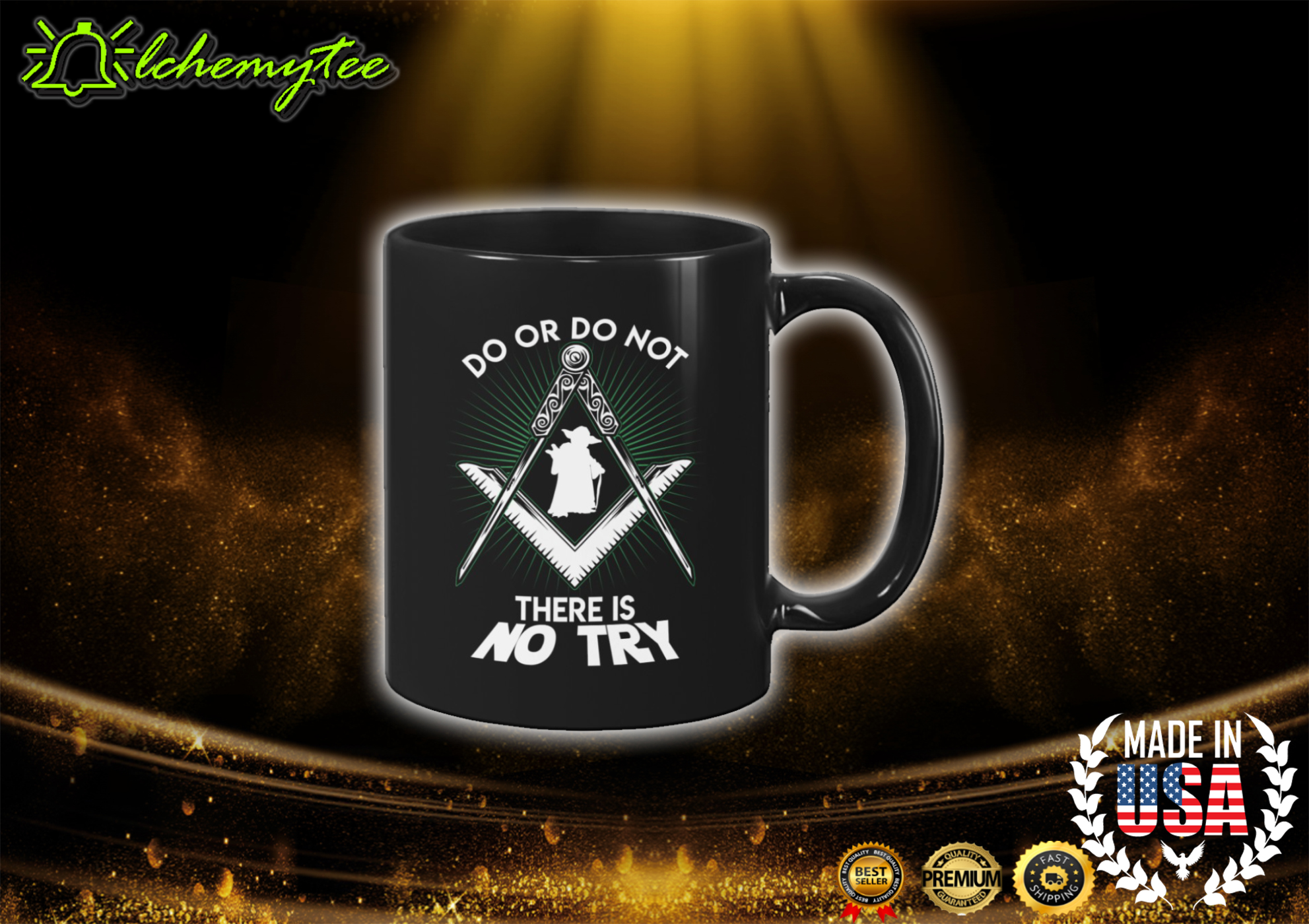 Yoda Star Wars Freemasonry Do Or Do Not There Is No Try Mug