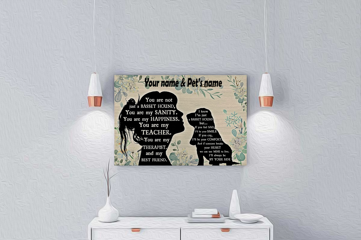 You are not just a Basset hound personalized horizontal poster