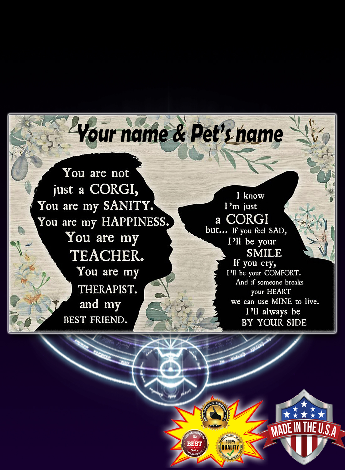 You are not just a Corgi personalized horizontal poster 3