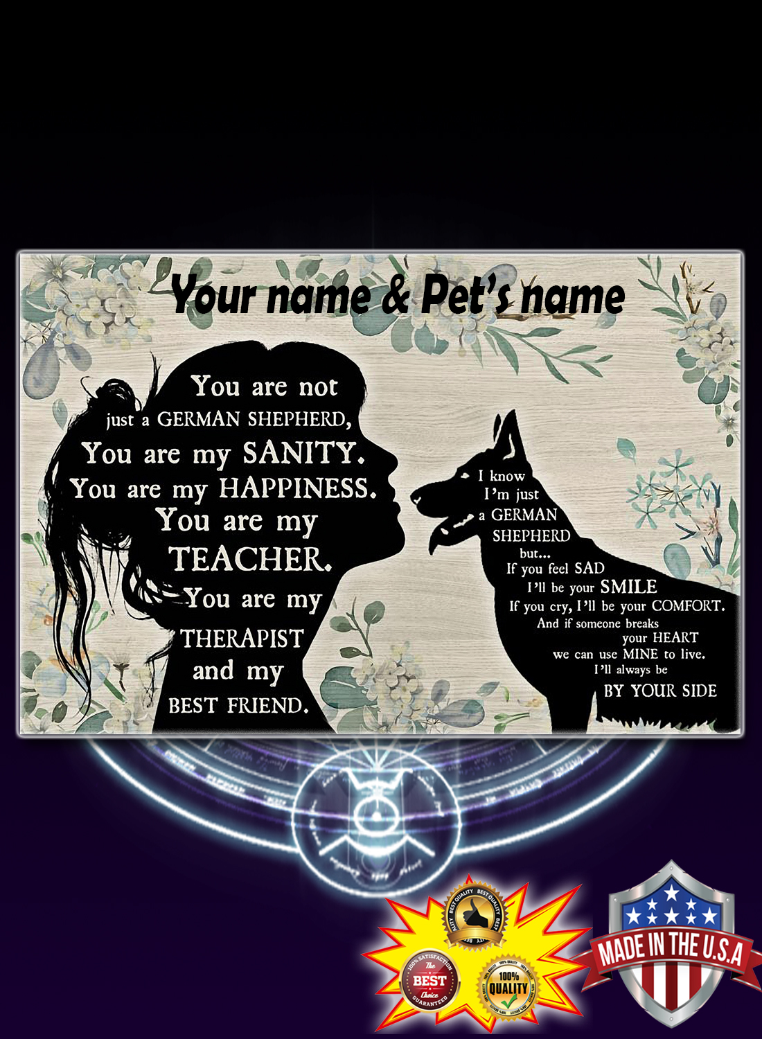 You are not just a German Shepherd personalized horizontal poster 3