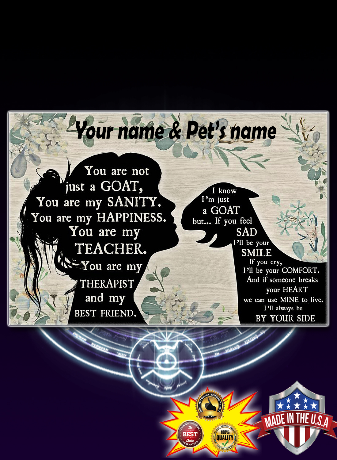 You are not just a Goat personalized horizontal poster 3