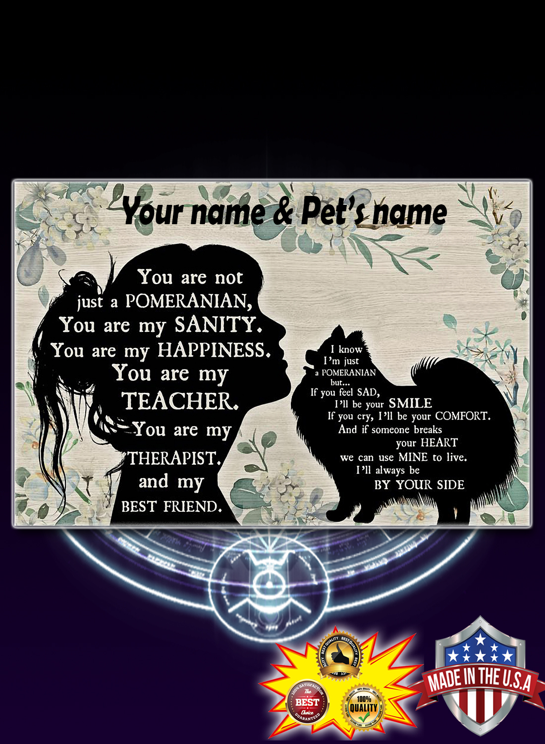 You are not just a Pomeranian personalized horizontal poster 3