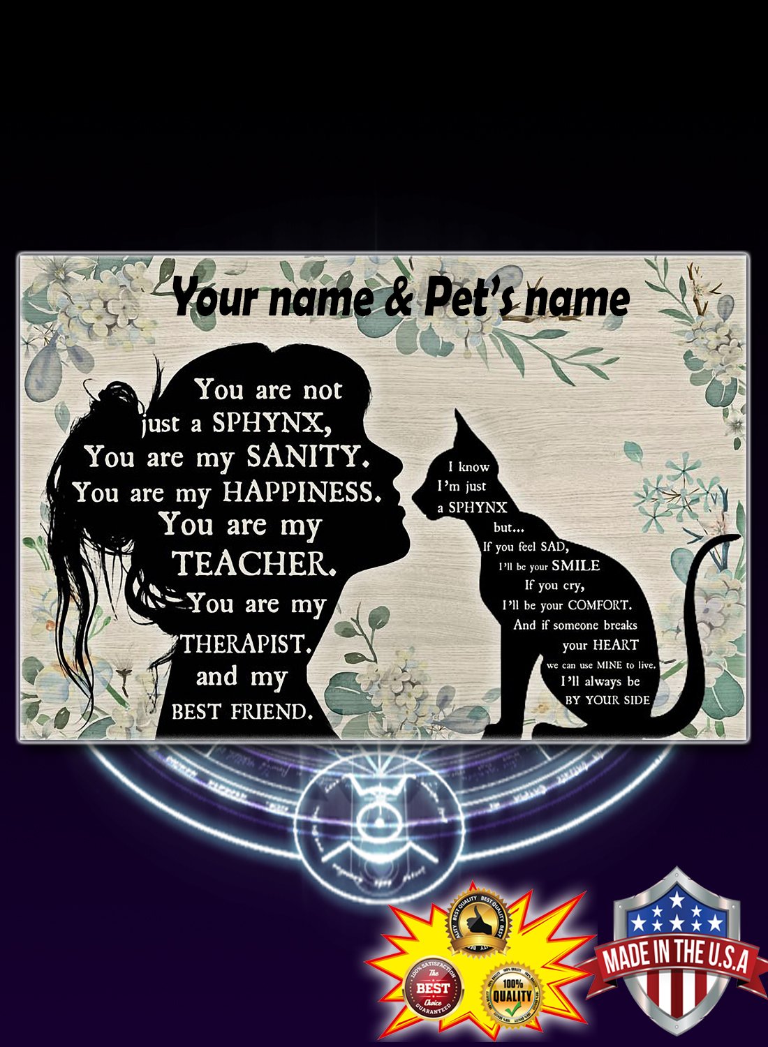 You are not just a Sphynx personalized horizontal poster 3