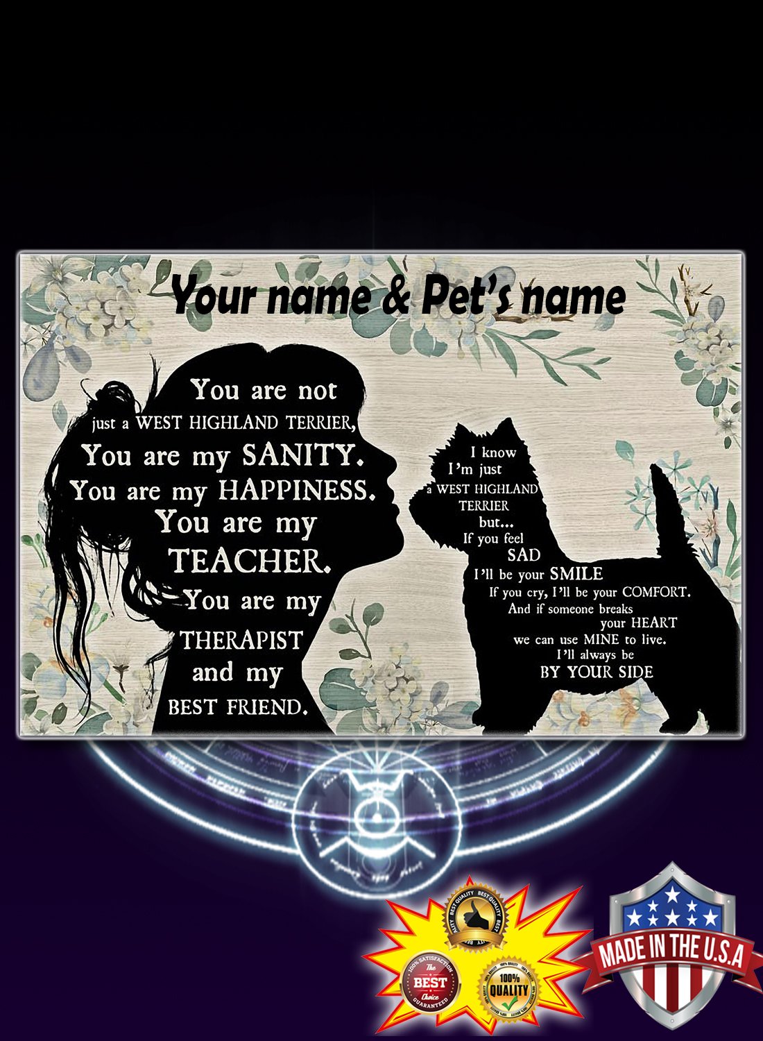 You are not just a Westie personalized horizontal poster 3