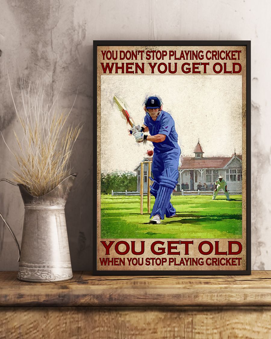 You don't stop playing cricket when you get old poster 12