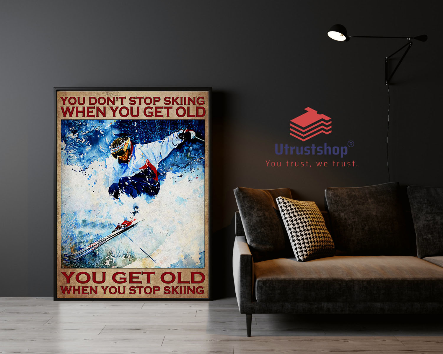 You don't stop skiing when you get old poster2