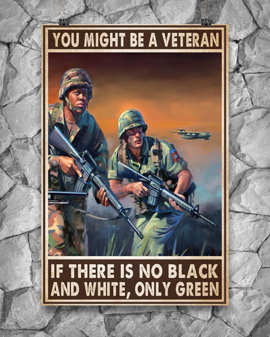 You might be a veteran if there is no black and white poster5